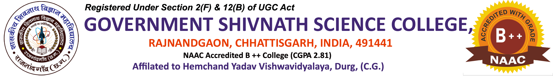 Govt. Shivnath Science College , Pin Code - 491441
